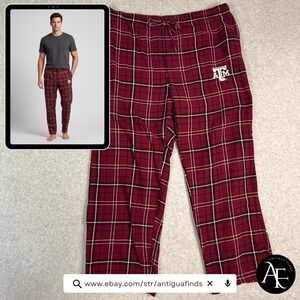 Texas A&M Aggies Mens XL Maroon Plaid Pajama Pants Lounge TAMU Concepts Sport